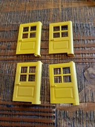 Lot 4 Porte jaune LEGO train yellow door 3861maison gare 588 381 6372 6363. État : Occasion Envoyé rapidement et...