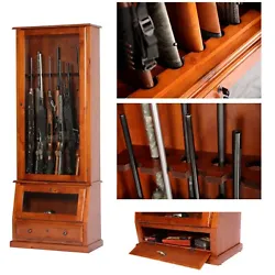 This is a superb, solid wood gun cabinet for those with a large collection. Holding up to 12 guns, including double...