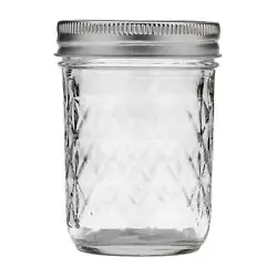 Product details  Regular Mouth Half-Pint (8 Oz.) Quilted Crystal Mason Jars are ideal canning jars for recipes such as...