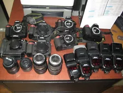 2pcs D70s Bodies. 2 pcs D300S bodies. 2 pcs 24-70mm 2.8 lens very hard to zoom. 1 pc SB-700 with slight battery...
