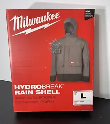 Rain Shell Milwaukee Hydrobreak Jacket - L, Gray (310G-L).