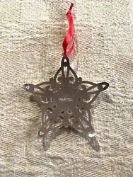Lenox Sparkle and Scroll Clear Crystal Silver Plated Star Ornament.