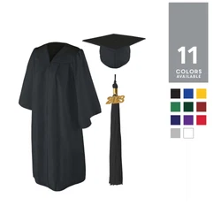 Choose your gown size based on your height and weight; cap is one size fits all. Gown Features.