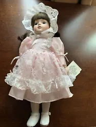 Gorham Petticoats & Lace 1987 Laura porcelain musical doll “Laura’s Theme”. Note the missing sole of one...