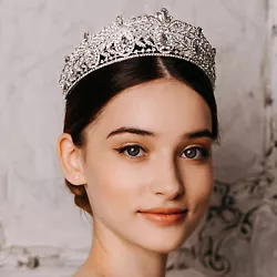 AW BRIDAL Crystal Wedding Bride Tiara Baroque Queen Crown Quinceanera Pageant. AW BRIDAL Wedding Bride Tiaras Crystal...