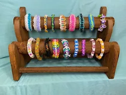 Rainbow Loom Custom Handmade Colorful Bracelet- Pick 1 Your Choice Design. Please send a message to indicate which...