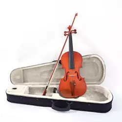 Glarry GV101 4/4 Acoustic Matt Violin Case Bow Rosin Strings Shoulder Rest Tuner Natural. This set includes violin,...