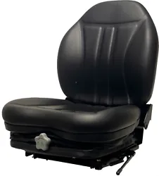 Premium high back seat featuring high density foam cushion, heavy duty vinyl (Black) and integrated suspension. Fits...