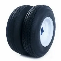 Tire Load Range: B = 4 Ply Construction. 2 x Tires & Rims. Tire Type: Trailer Only, Not For Vehicular Use. Rim Color:...