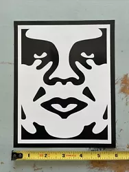 OBEY GIANT - STICKER - SHEPARD FAIREYHUGE SIZE 6x7.5” THE LARGEST OBEY STICKER EVER MADE (AS FAR AS I KNOW) VERY COOL...