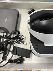 Sony PlayStation VR (CUH-ZVR1) For PS4 With All Cables. PS4 VR headset with the cables. Headset could use a deep...