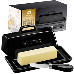 It is designed with a raised ridge to keep the butter and lid in place. BEAUTY AND BRAWN - Smart House Inc Butter Dish...
