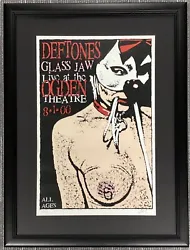 Deftones Concert Poster 14x22 Ogden Theater 8/1/00 RIP Chi Cheng LE Art FramedLimited Edition (#69/176) concert poster...