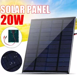 Panneau Solaire Panneau Solaire Cellule Solaire Polysilicium Avec câble 5W 12V. Panneau Solaire Kits 35W Portable...