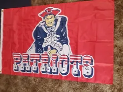 VINTAGE New England 3x5 Single Sided Patriots Flag/Banner Used GREAT CONDITION . Condition is Used. Shipped with USPS...
