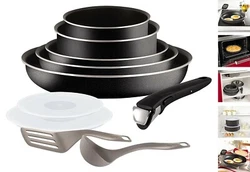 Batterie de Cuisine TEFAL Set de 10 Pièces Poêles et Casseroles Poignée Ingénio 5 Tous Feux Sauf Induction. Dans...