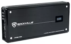 Rockville ATOM P30 2400 Watt Peak/600 Watt Dyno-Certified RMS 4 Channel Class AB ATV/Car Stereo Amplifier. Atom P30 4...