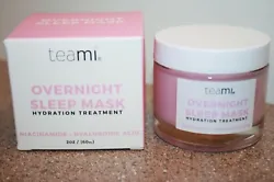 Teami Blends. 2 oz / 60mL, Full Size. withNiacinamide, Hyaluronic Acid, Vitamin C, Butterfly Tea. Overnight Sleep Face...