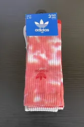 MENS ADIDAS ORIGINALS COLOR WASH 2.0 CREW SOCKS 3 PAIRS NEW*. Mixed material fabricationThree looks in one...