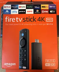 Includes Amazon Fire TV Stick 4K Max with Alexa Voice Remote, 2 AAA batteries, USB cable, power adapter, HDMI extender...