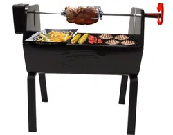 Of cooking area (16 burger capacity) on the grill and an AC/DC powered rotisserie motor with a 22lbs capacity. Expert...