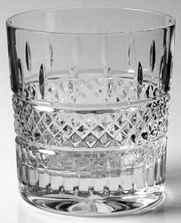 Waterford Crystal Irish Lace Double Old Fashioned Glass Blue.
