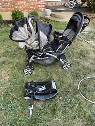 LOCAL PICKUP ONLY - Baby trend sit and stand double stroller model SS76705 with a matching car seat and base. It’s...