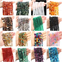Size : 4mm 6mm 8mm 10mm 12 mm. Item Type: Natural Agate Beads. 12mm - approx.32 pcs beads. 6mm - approx.62 pcs beads....