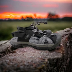 Keen Women’s Sz 9.5 Hiking Walking Water Shoes Drawstring Pink Grey Black.