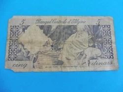 ANCIEN BILLET 5 FRS 1964. BILLET ALGERIE FRANCAISE. R1/R2/R3 - 0.20g a 0.50g. A COLLECTIONNER.