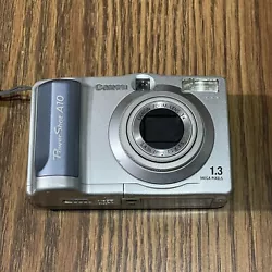 Canon PowerShot A10 1.3 MP *uses AA batteries. UntestedSee photos for more details Feel free to ask any questions