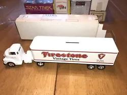 1950 Chevy Cab COE and Trailer ERTL 1:43 Firestone Vintage Tires Never Opened till these pics NOS