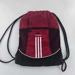 ADIDAS Red/Black Cinch Sack/Back Pack. Condition is Pre-owned. Shipped with USPS Ground Advantage.