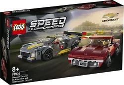 Lego 76903 Speed Champion Chevrolet Corvette C8-R Race Car & Corvette C3 1968 Neuf jamais ouvert.