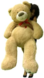 This smiling giant teddy bear isnt just large and soft, hes REALLY Large and Soft. then this guy is the perfect gift....