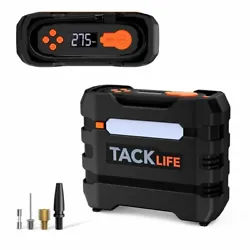 EASY TO USE- Set the tire pressure that you want with Tacklife ACP1B air compressor pump, and press the power button,...