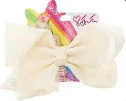 JoJo Siwa Signature Style: Embrace the unique and bold style that JoJo Siwa is known for with this Ivory Sequin Bow....