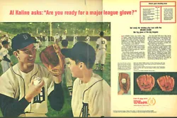NOTE: You are buying a magazine page, a piece of paper. Any object shown IN the ad, such as a baseball glove, golf...