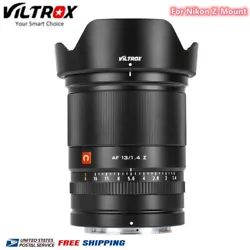 1 Viltrox AF 13mm f/1.4 Z Lens. This lens is autofocus with manual focus override. Focus Type: Autofocus. Focal Length:...
