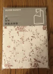 IKEA Alvine Bukett Twin Duvet Quilt Cover w/ Pillowcase White Red Floral NEW Condition is New. Shipped with USPS...