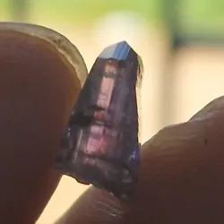 Unheated Tanzanite crystal. Weight: 4.05 carats. Size: 11.8 * 6.3 * 5.4 mm. No treatment.  Source: Mererani, Tanzania.