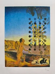 This subject is pencil numbered from a museum edition of 100. This is a Salvador Dali attributed hand signed lithograph...