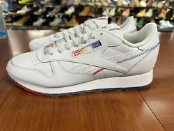 12-Mens Reebok Classic Leather Popsicle GY2430 White Red Blue USA