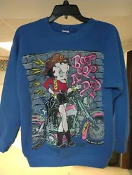 Betty Boop Vintage sweatshirt 1994 sz M Freeze NY motorcycle Biker New York vtg. Not any real flaws or stains (maybe...