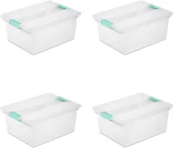 Included Components Sterilite - 19658604 - 4/PK. Maximize your space efficiency with the stackable design; Indented lid...