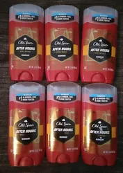 6 - Old Spice Deodorant Red Zone Collection After Hours Scent 3 oz Free Shipping.