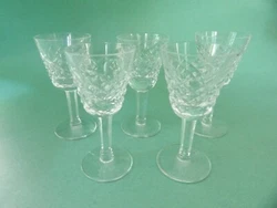Here is a sweet set of 5 cordial glasses from Waterford - in their Alana pattern - with cross-hatching over most of the...