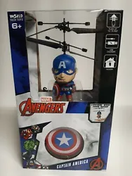 Captain America Fyling Character UFO Helicopter Marvel Avengers Control w Hand. Condition is 