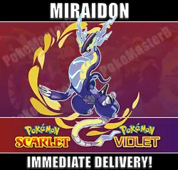 MIRAIDON from Pokemon Scarlet and Violet! If you dont have the required gym badges, the Pokemon will not follow your...