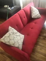 Lamerge Futon Sofa Bed,Convertible Upholstered Folding Sofa, . Condition is Used. Local pickup only. small pillows not...